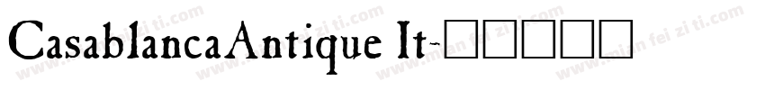 CasablancaAntique It字体转换